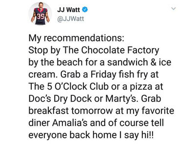 JJ Watt Tweet